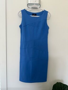 Ronni Nicole Bright Cobalt Sleeveless Sheath Midi Dress